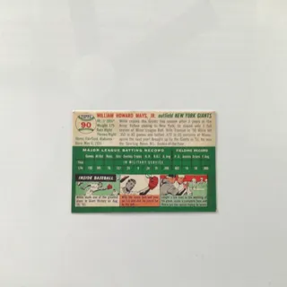 Photo of 1954 Topps Willie Mays #90 New York Giants baseball cards , vintage