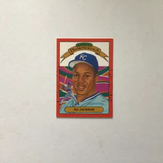 Photo of 1989 Donruss Bo Jackson  Diamond Kings baseball card  , Rare 