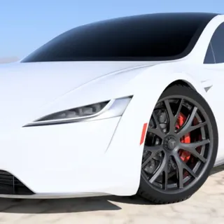 Photo of tesla roadster (white)
