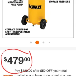 Photo of Dewalt air compressor 