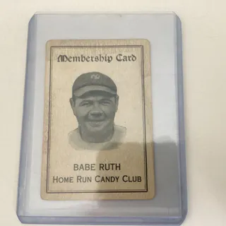 Photo of 1920 Babe Ruth  home run candy club Replica card ! Rare Find 