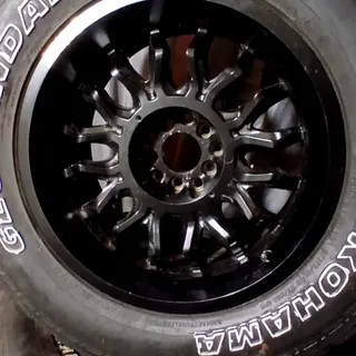 Photo of Mickey Thompson rims and Yokohama tires 