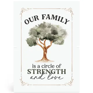Photo of "Our Family Is a Circle" Story Board Linkable Stand-Up Board Beige/Brown New