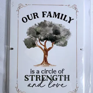Photo of "Our Family Is a Circle" Story Board Linkable Stand-Up Board Beige/Brown New