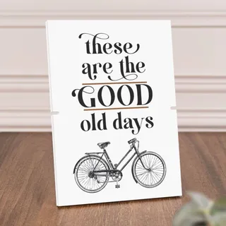 Photo of "These Are the Good Old Days" Story Board Linkable Stand-Up Frame Bicycle New