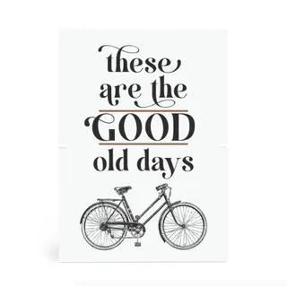 Photo of "These Are the Good Old Days" Story Board Linkable Stand-Up Frame Bicycle New