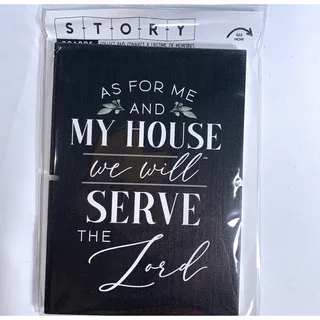 Photo of "We Will Serve the Lord" Story Board Linkable Stand-Up Frame Black/Cream New