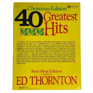 Photo of 40 Greatest Hits Christmas Edition Piano/Vocal Sheet Music Charles Hansen 1970s