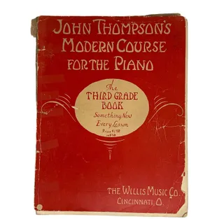 Photo of Vintage John Thompson's Modern Course for the Piano Third Grade Book from 1938