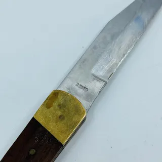 Photo of Romo Folding Blade Pocket Knife 3.5" Blade Pakistan Brass Wood Handle SB9