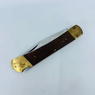 Photo of Romo Folding Blade Pocket Knife 3.5" Blade Pakistan Brass Wood Handle SB9