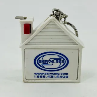 Photo of Vintage Advertising House Tape Measure Keychain Serve-365 SB1