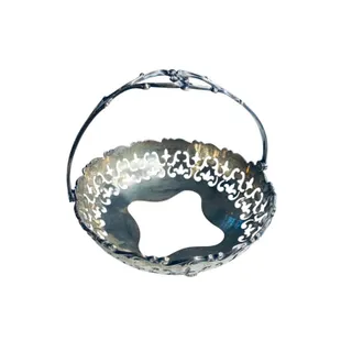 Photo of Vintage Gorham Sterling Hollowware Candy Nut Basket Swing Handle A1292