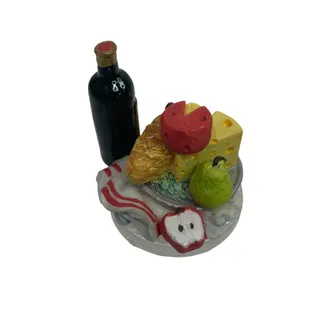 Photo of Miniature Boston Warehouse Wine Cheese Table Food Topper 2.25 Inches Vintage