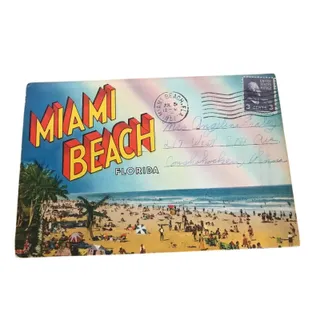 Photo of Miami Beach Florida Fold Out Postcard Vintage Postcard Souvenir