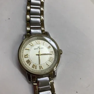 Photo of Anne Klein Silvertone and Goldtone Women's Wristwatch 1" Face Needs New Battery