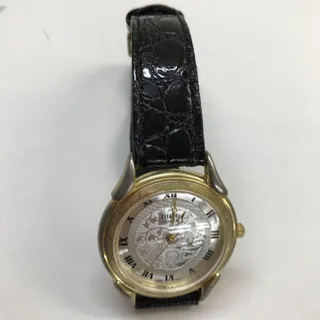 Photo of Gitano 2000 Wristwatch Women's Needs New Battery Leather Band Round Face