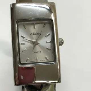 Photo of Ashley Women's Silvertone Bangle Wristwatch Rectangle Face Needs New Battery