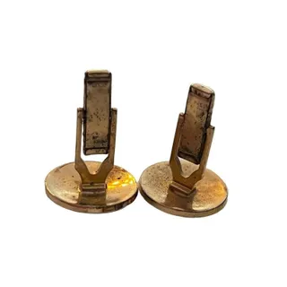 Photo of Vintage Gold Tone Floral Etched Round Cufflinks