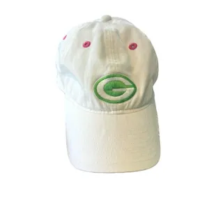 Photo of NFL Reebok Green Bay Packers White Pink Ball Cap Hat Cotton Adjustable Heart