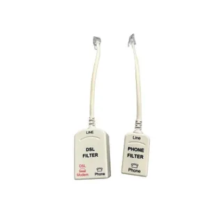 Photo of In-line DSL Noise Filter With Splitter and Single Noise Filter For Phone Fax An