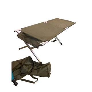 Photo of Aluminum Folding Camping Cot Bed Military Style 6' x 25" Collapsible Carrying Ca