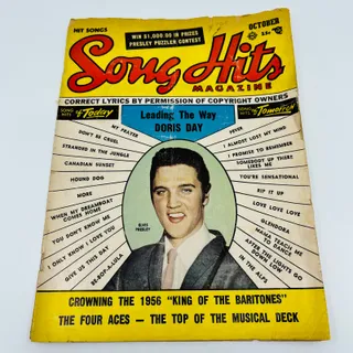 Photo of Elvis Presley Song Hits Magazine 1956 October Scarce BA2