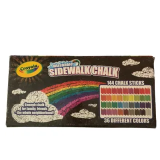 Photo of New CRAYOLA Huge Box Washable Sidewalk Chalk 144 Count in 36 Colors