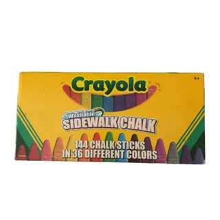 Photo of New CRAYOLA Huge Box Washable Sidewalk Chalk 144 Count in 36 Colors