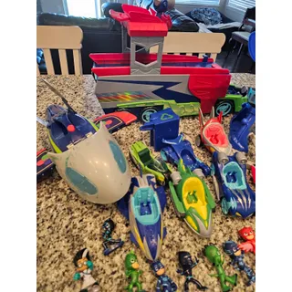 Photo of Huge Lot of PJ Masks Toys Vehicles Characters Giant Set Tower