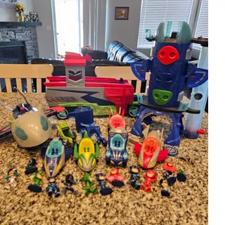 Photo of Huge Lot of PJ Masks Toys Vehicles Characters Giant Set Tower