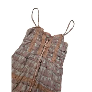 Photo of Soho Chiek Girls Sz S Layered Lace Dress Blush Pink Strapless Lace Crochet