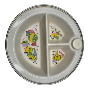 Photo of Vintage Excello Baby Food Warmer Divided Dish Nursery Decor/Camping/Collectors
