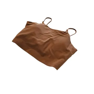 Photo of Avia Womens Sz M Longline Sports Bra Top Brown Copper Color