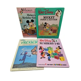 Photo of Lot of 4 Vintage Walt Disney Mickey Mouse Picture Books Hardcover