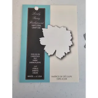 Photo of Memory Box Lovely Peony Background Steel Craft Die Style 98483