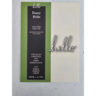 Photo of Poppy Stamps Fancy Hello Craft Die Style 1107