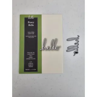 Photo of Poppy Stamps Fancy Hello Craft Die Style 1107