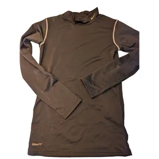 Photo of Nike Pro Boys Sz XL Long Sleeve Compression shirt Black Mock Turtleneck