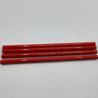 Photo of Lot of 4 Vintage Linton Multi-Color Thick Lead Drawing Pencils Red 302 NOS