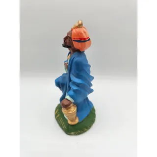 Photo of Vtg 1960s Paper Mache Christmas Nativity Figure Keeling Wise Man Fontanini