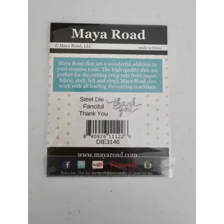 Photo of Maya Road Steel Craft Die Fanciful Thank You Script Cursive