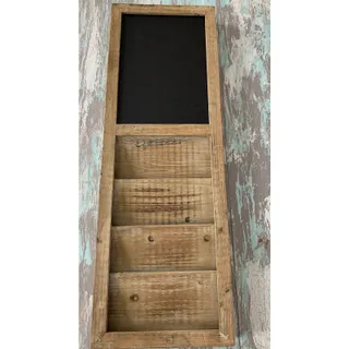 Photo of Upcycled Mail Organizer Chalkboard Wall Hanging Farmhouse Wooden 35"h x 12"l x 2