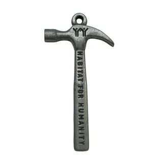 Photo of Pewter Color Habitat for Humanity Pendant Charm Hammer 2"