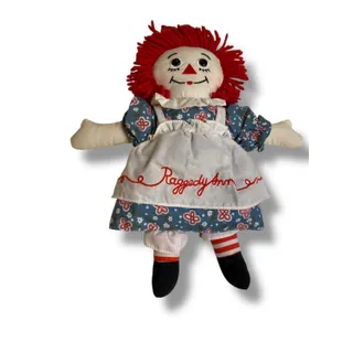 Photo of 2003 Applause Hasbro Raggedy Ann Rag Doll 12" Button Eyes Embroidered Face