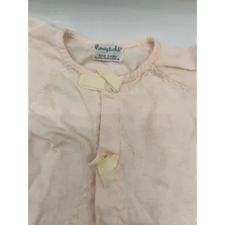 Photo of Vintage 1940s Honeysuckle Baby Girls Sz 12M Short Sleeve Pajama Nightgown Pink
