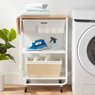 Photo of Brightroom Metal Rolling Serving/Utility/Storage Cart w/ Drawer and Shelves ($140) New in Box