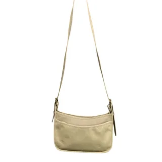 Photo of Hobo Brand Beige Leather Shoulder Bag Crossbody Strap Adjustable Zip Top