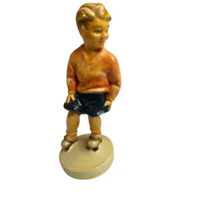 Photo of Vintage Sebastian Miniatures Sidewalk Days Boy on Skates Figurine 3.75" Numbered