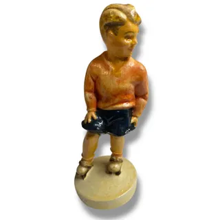 Photo of Vintage Sebastian Miniatures Sidewalk Days Boy on Skates Figurine 3.75" Numbered